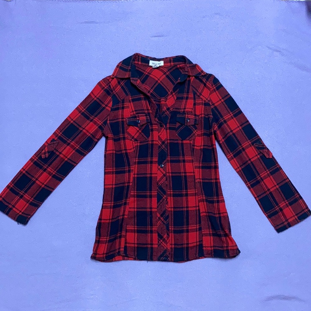 Red Flannel Button Down Shirt